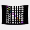 Flim Flam Text Tapestry Official Flim Flam Merch