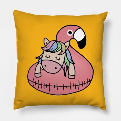 Flamingo Unicorn Throw Pillow Official Flim Flam Merch