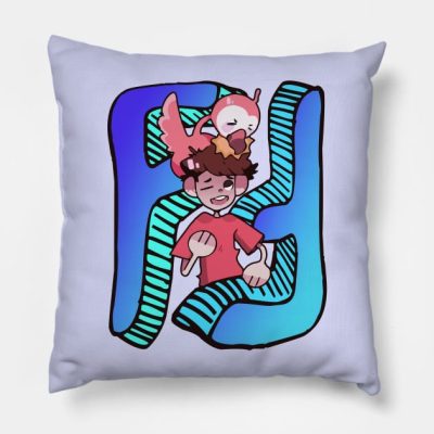 Flimflam Flamingo Fanart Throw Pillow Official Flim Flam Merch