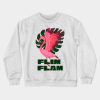 Pink Flamingo Tropical Vibes Flim Flam Crewneck Sweatshirt Official Flim Flam Merch