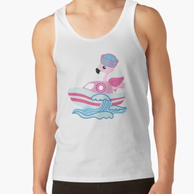 Pink Flamingo Boating Tank Top Official Flim Flam Merch