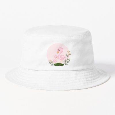 Cute Pink Baby Flamingo With Mom Bucket Hat Official Flim Flam Merch