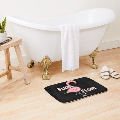 Flim Flam Retro Flamingo Bath Mat Official Flim Flam Merch