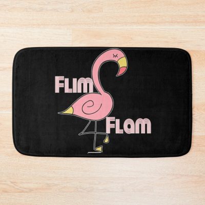 Flim Flam Retro Flamingo Bath Mat Official Flim Flam Merch