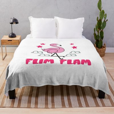 Flim Flam Flamingo Throw Blanket Official Flim Flam Merch