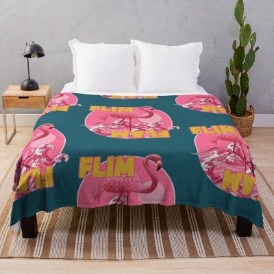 Flim Flam Flamingo Throw Blanket Official Flim Flam Merch