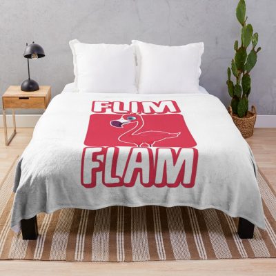 Flim Flam Flamingo Throw Blanket Official Flim Flam Merch