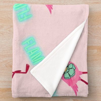 Flim Flam Pink Flamingo Tropical Throw Blanket Official Flim Flam Merch