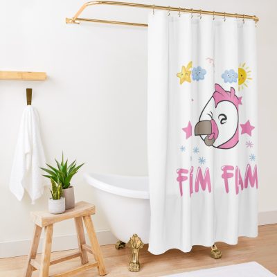 Flim Flam Flamingo Shower Curtain Official Flim Flam Merch