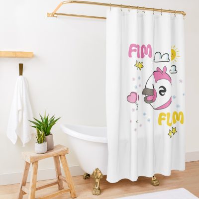 Flim Flam Flamingo Shower Curtain Official Flim Flam Merch